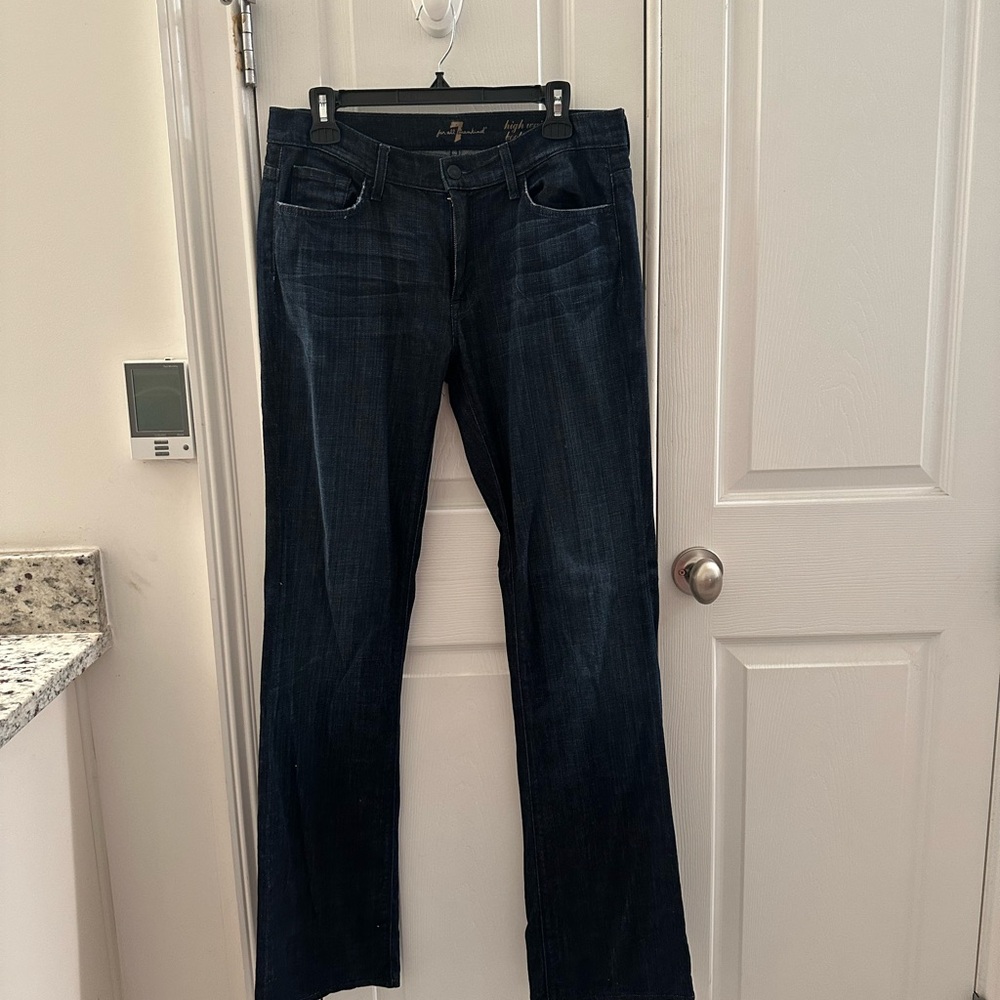 7 For All Mankind Dark Indigo Flare Jeans